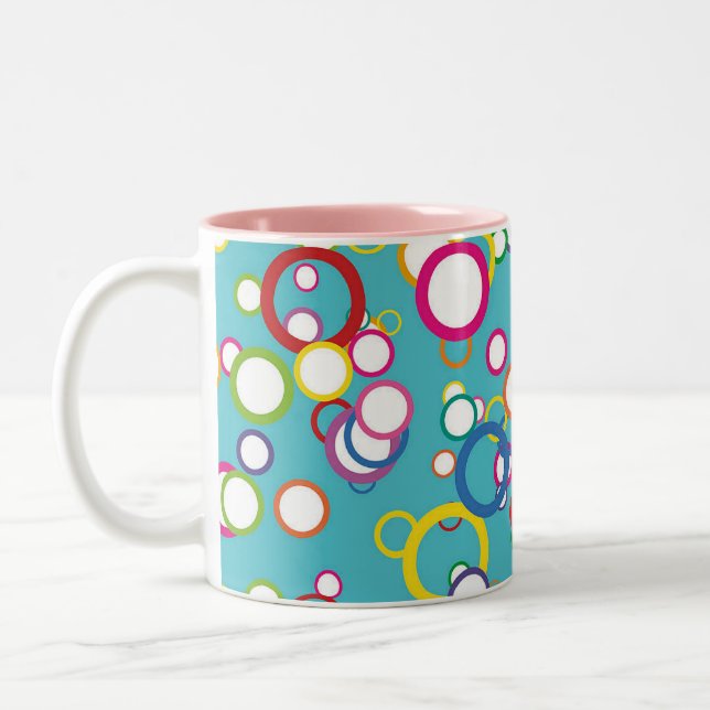 Cercles colorés Mug en céramique (Gauche)