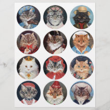 Cercles d'art de chats vintage réels (pas IA) G.I.