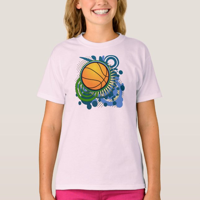 Cercles de basket-ball T-shirt bleu (Devant)