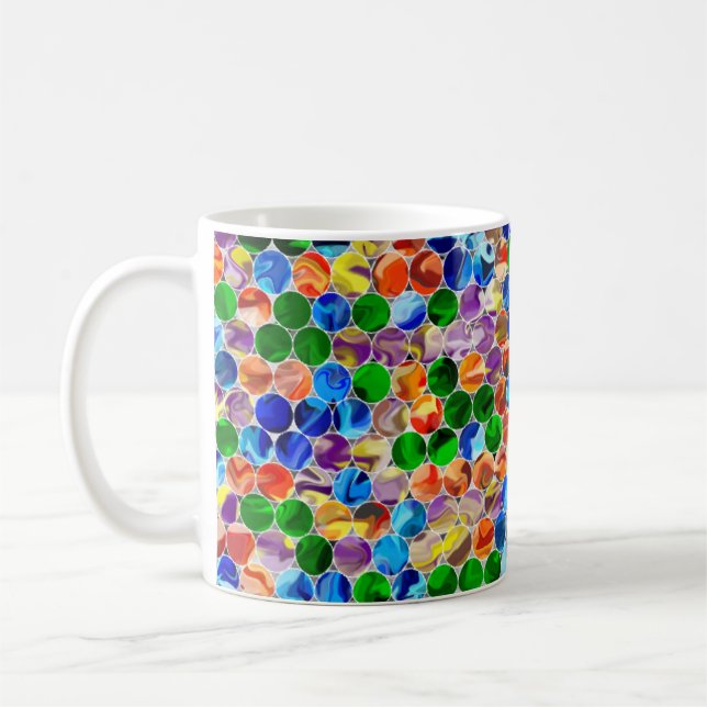 Cercles De Pièces Tournez 11oz Mug (Gauche)
