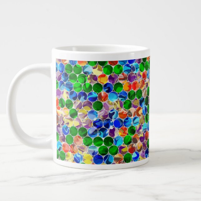 Cercles de Piecsimilé tourbillonner 20oz Mug (Gauche)
