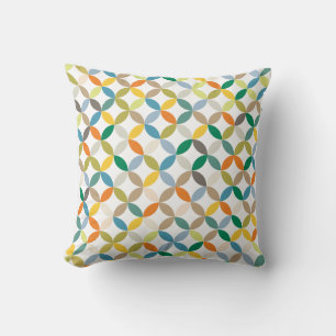 Cercles de quarts liens Couleurs motifs coussin