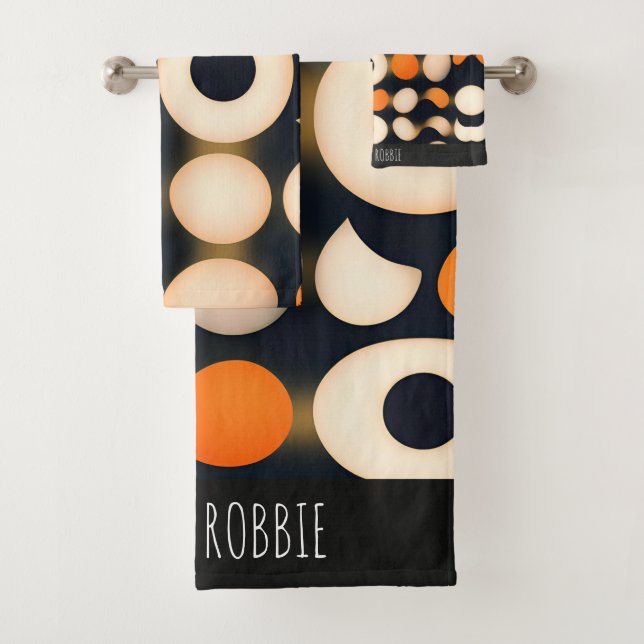 Cercles d'oeufs Motif Abstrait orange (En situation)