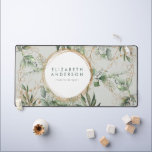 Cercles d'or Eucalyptus Élégante Grande souris ver<br><div class="desc">Cercles d'or Eucalyptus Élégant Vert Grande Souris Bureau Mat</div>