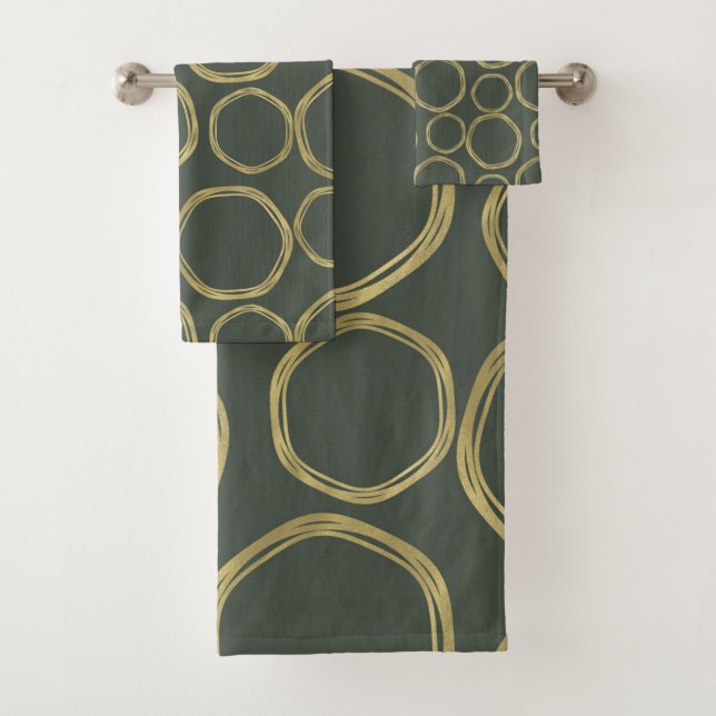 Cercles dorés et vert olive rustique moderne tenda (En situation)