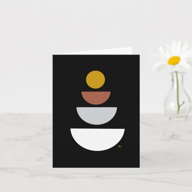 Cercles empilés et demi-cercles Cartes de notes (Petite plante)