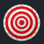 Cercles en Cible de flechettes rouge et blanche<br><div class="desc">Art Abstrait aux formes géométriques circulaires en rouge et blanc.</div>