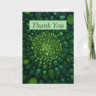 Cercles en nuances de Carte de remerciements vert