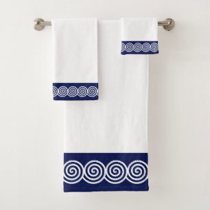 Cercles en spirale abstraits dans un bain bleu mar