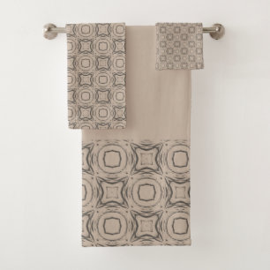 Cercles et losanges en motif bronze