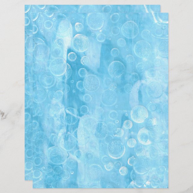 Cercles et sphères sur feuilles de papier bleu cla (Devant / Derrière)