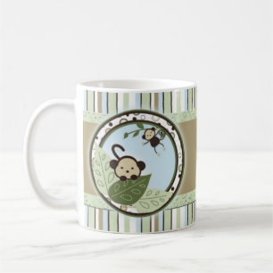 Cercles, feuille, rayures et tasse de bébé de
