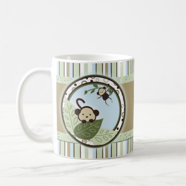 Cercles, feuille, rayures et tasse de bébé de (Gauche)