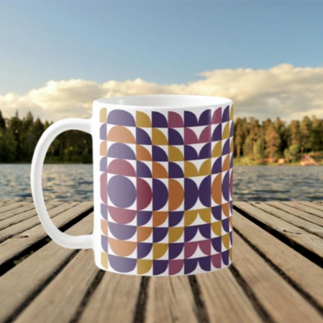 Cercles géométriques rétro Mug classique | Mi-sièc (Créateur téléchargé)