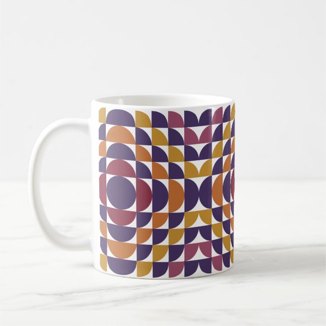 Cercles géométriques rétro Mug classique | Mi-sièc (Gauche)
