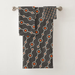 Cercles gris orange Motif minimal