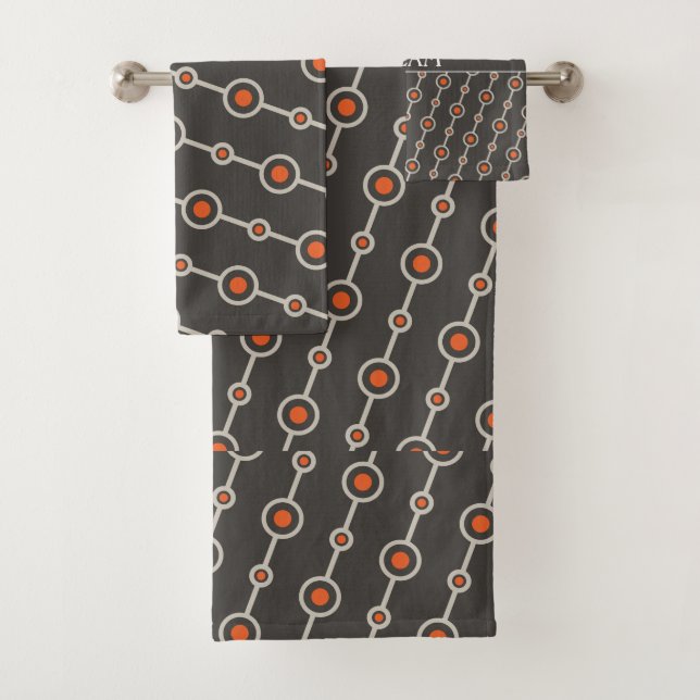 Cercles gris orange Motif minimal (En situation)