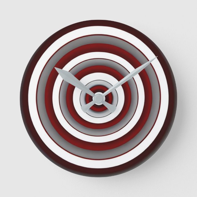 Cercles hypnotiques Horloge ronde (Recto)