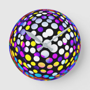 Cercles hypnotiques Horloge ronde
