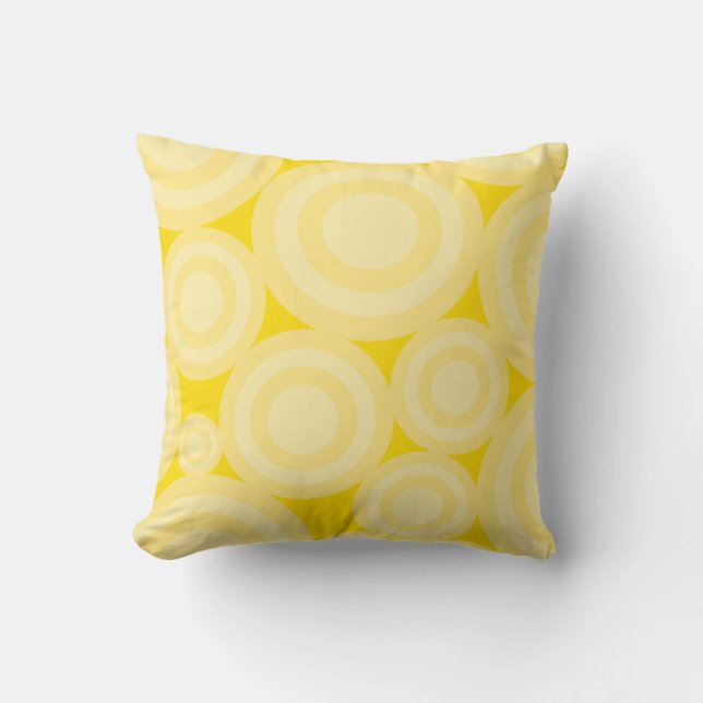 Cercles jaunes Coussin MOJO américain (Recto)