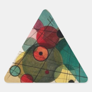 Cercles Kandinsky dans un Sticker Cercle