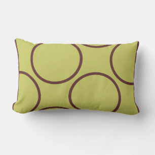 cercles marron sur coussin moderne gris vert