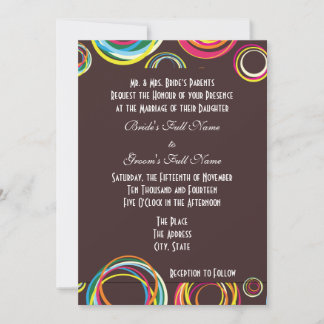 Cercles modernes Invitations de mariage Abstraites