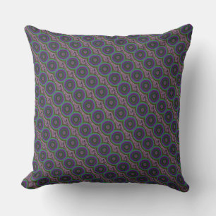 Cercles motifs Coussins Jeter et Lumbar, Bleu