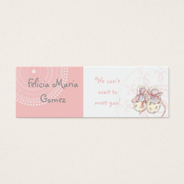 Cercles 'n Booties, Baby Girl Shower Invitation (Devant)