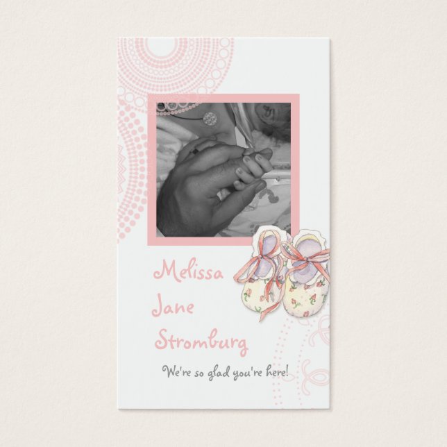 Cercles 'n Booties, Baby Girl Shower Invitation (Devant)