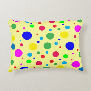 Cercles Polkadot couleur gai Coussin accent