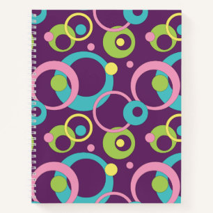 Cercles pourpres Funky Carnet spiral