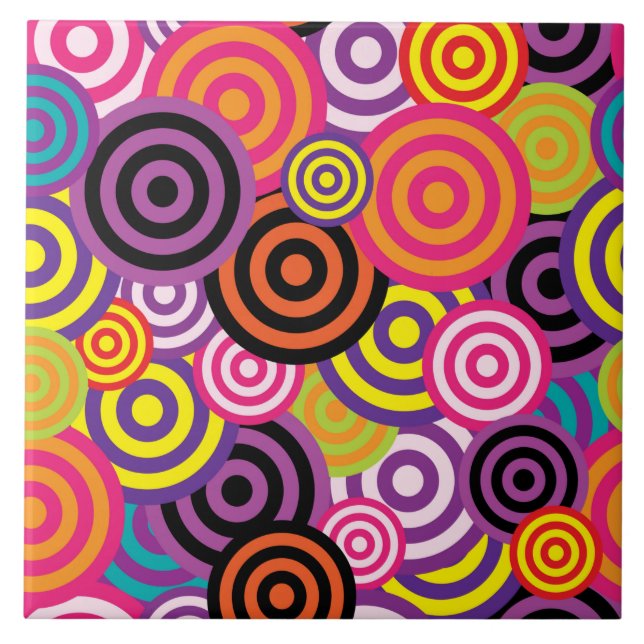cercles psychédéliques carreaux céramique (Devant)