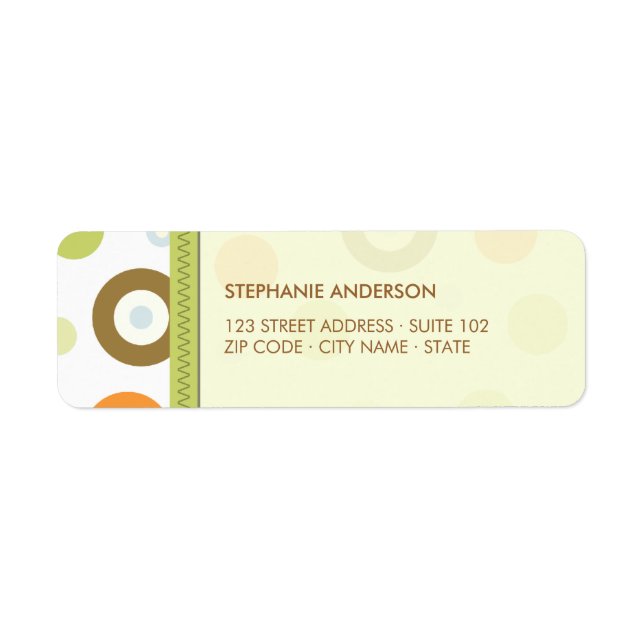 Cercles rétro étiquettes amusants (Devant)