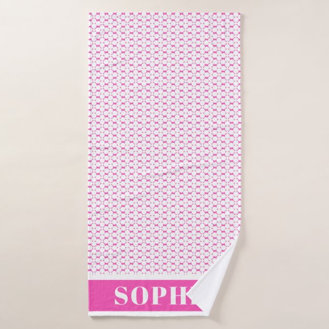 Cercles roses géométriques modernes Bébés Enfants (Serviette de bain)