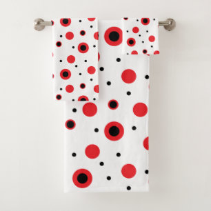 Cercles rouges et noirs motif moderne minimaliste