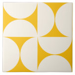 Cercles semi-jaunes géométriques modernes Carreaux<br><div class="desc">Les carreaux en demi-cercle jaunes sont les carreaux muraux géométriques parfaits pour votre salle de bain ou votre cuisine. Ce carrelage de couleur jaune est une teinte colorée audacieuse avec un demi-cercles crème off pour un décor de maison classique moderne du milieu du siècle sur tendance pour 2025 comme souris...</div>