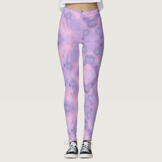 Cercles Sphères Lavande bleu rose Leggings