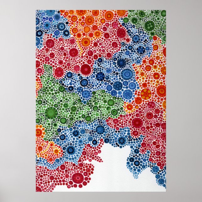 Cercles Spherescape Peinture Imprimer Poster Art (Devant)