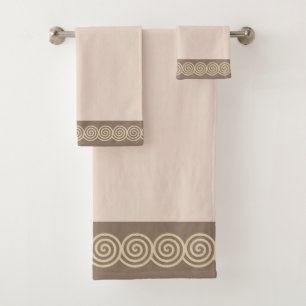 Cercles spiraux Abstraits dans le bain beige clair