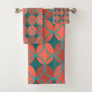 Cercles sur cercles - Orange, Turquoise