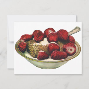 Céréales de petit-déjeuner sain vintage fraises