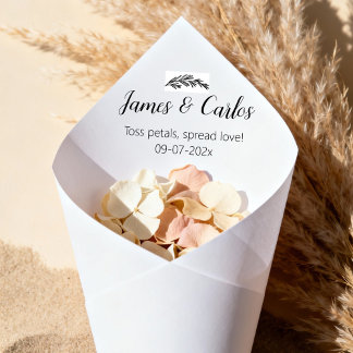 Cérémonie Confetti Toss de mariage Petal Cones