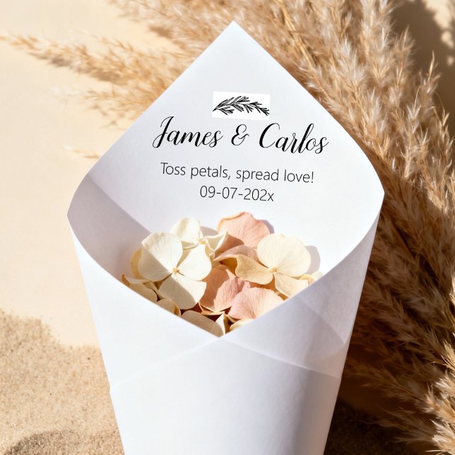 Cérémonie Confetti Toss de mariage Petal Cones (wedding petal cones holders, bags for flower confetti, wedding toss cone, future wedding plans)