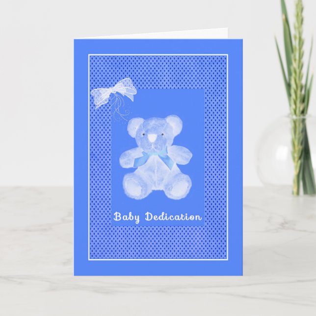 Cérémonie de dédicace, bébé garçon, invitation (Devant)