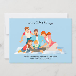 Cérémonie de graduation en ligne Invitation bleue