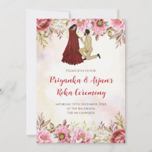 Cérémonie de la bague numérique Invitation de fian