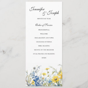 Cérémonie de mariage de jardin d'été Programme sim