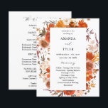 Cérémonie de Mariage Floral Rouge & Orange Budget<br><div class="desc">** LE PAPIER SATIN EST PAPIER MINCE. METTEZ À NIVEAU LE PAPIER POUR UN PAPIER PLUS ÉPAISSE. A UNE OPTION POUR ENVELOPPES. *** Économisez de l'argent sur les invitations officielles avec cette petite invitation qui a une option pour les enveloppes. Préparez vos invités pour le dîner de répétition extraordinaire avec...</div>