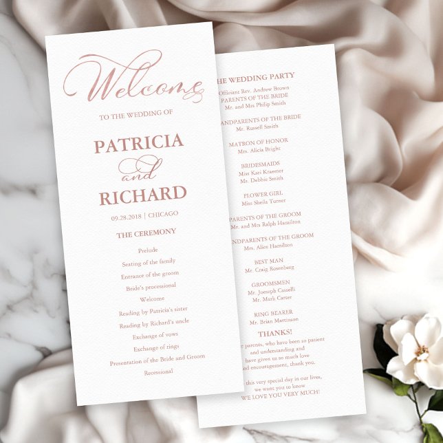 Cérémonie de Mariage Ordre du Service Programme Él (Créateur téléchargé)